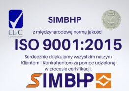 SIMBHP ze znakiem jakości ISO 9001:2015