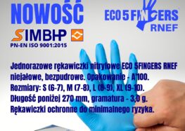 Polecamy nowe rękawice nitrylowe ECO 5FINGERS RNEF